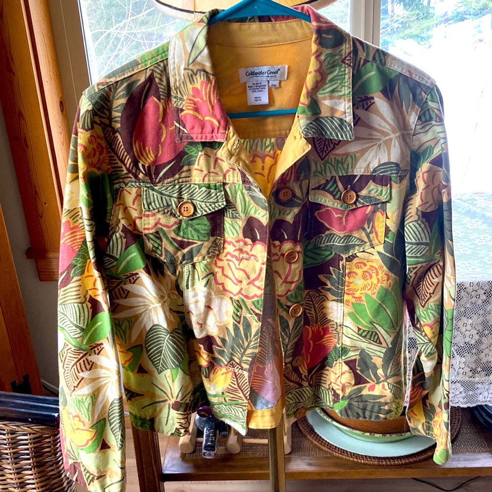 Coldwater Creek Floral Cotton Jacket